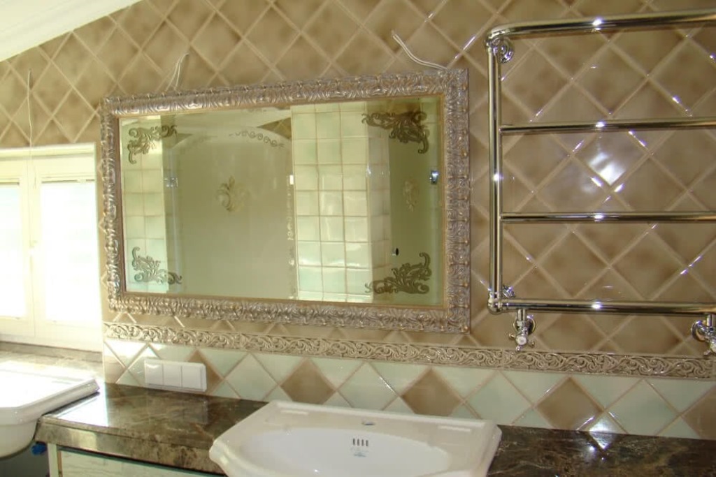  для зеркал зеркало навесное с багетом рама из багета зеркало обычное --в ванной
